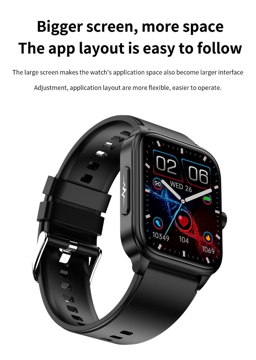ET540 Krevní glukóza EKG Tělesná teplota Krevní tlak Kyslík v krvi Srdeční tep Bluetooth hovory Chytré hodinky Fitness tracker