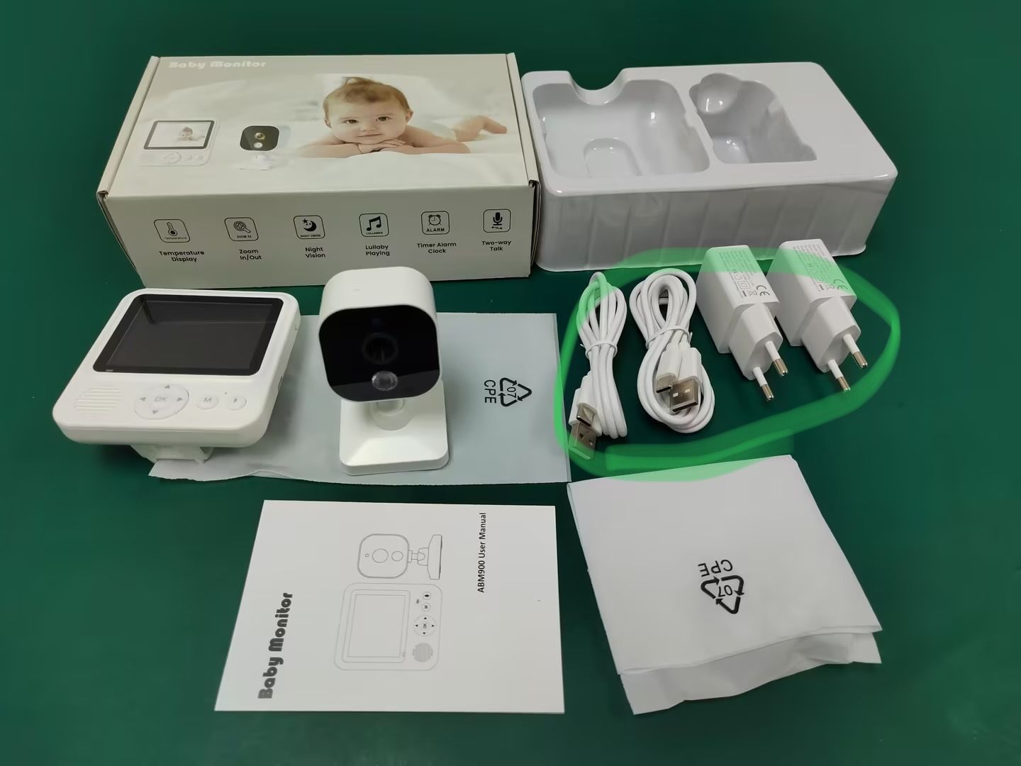 AMB900 Video Chůvička s 2,8" IPS displejem 720P HD – Bezpečí & Pohodlí pro Moderní Rodiče!