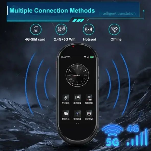 A10 Překladač Hlasu 4.1 palcový – Vícejazyčné Zařízení s 4G SIM pro Globální Komunikaci a Okamžitý Překlad