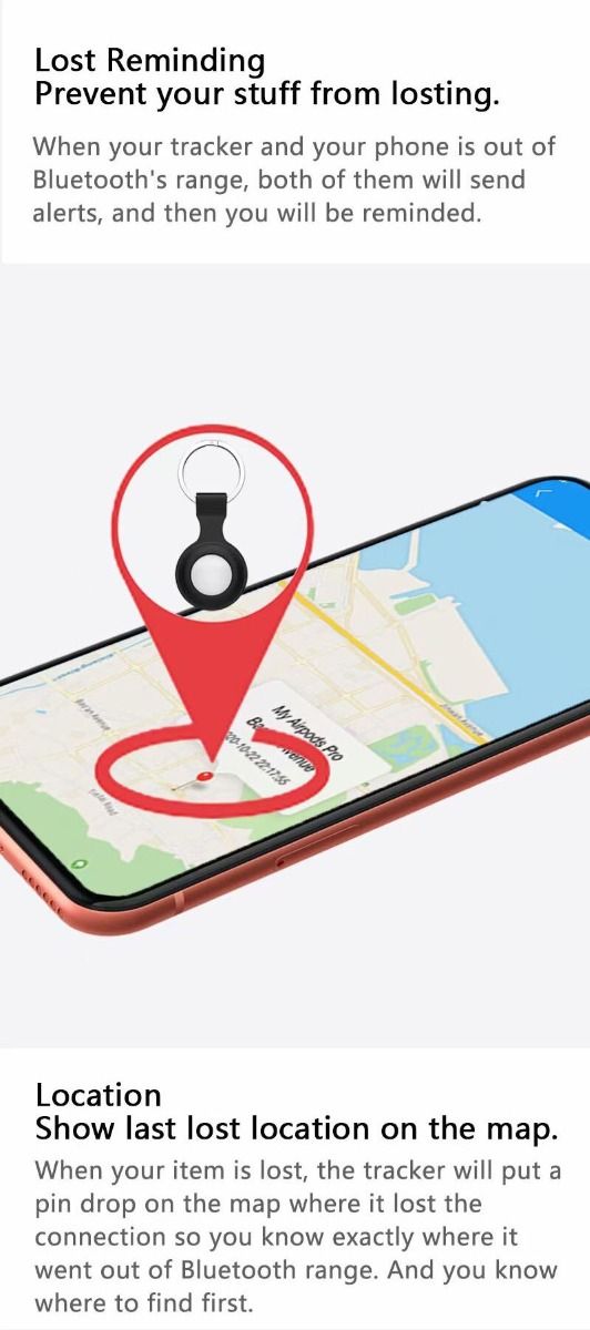 **Mini GPS Tracker Bluetooth 4.0 | Smart Locator pro děti, mazlíčky | Kompaktní Anti-Lost | iSearching**