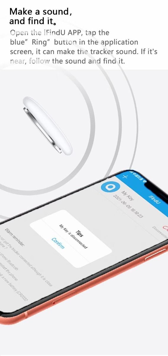 **Mini GPS Tracker Bluetooth 4.0 | Smart Locator pro děti, mazlíčky | Kompaktní Anti-Lost | iSearching**