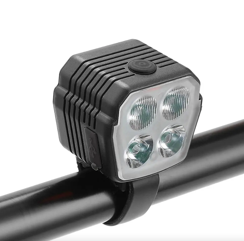 Cyklistické světlo s houkačkou 2v1, MTB, blízká a dálková světla, 2/4 LED čipy, drátové ovládání, zvonek a houkačka, cyklistické doplňky