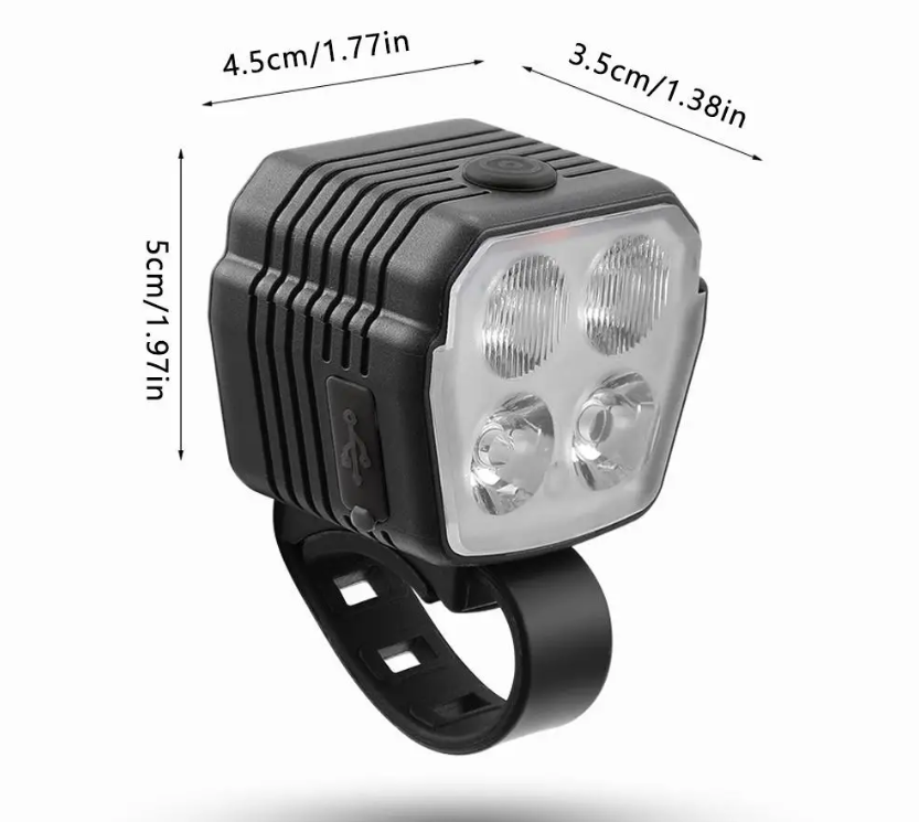Cyklistické světlo s houkačkou 2v1, MTB, blízká a dálková světla, 2/4 LED čipy, drátové ovládání, zvonek a houkačka, cyklistické doplňky