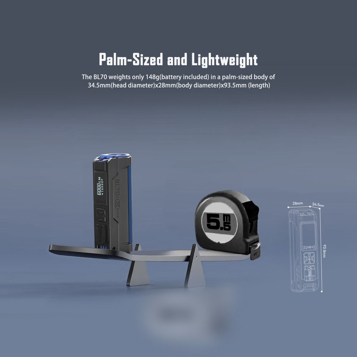 Objevte IMALENT BL70: 6000 lumenů, USB-C nabíjecí EDC LED svítilna pro každý den