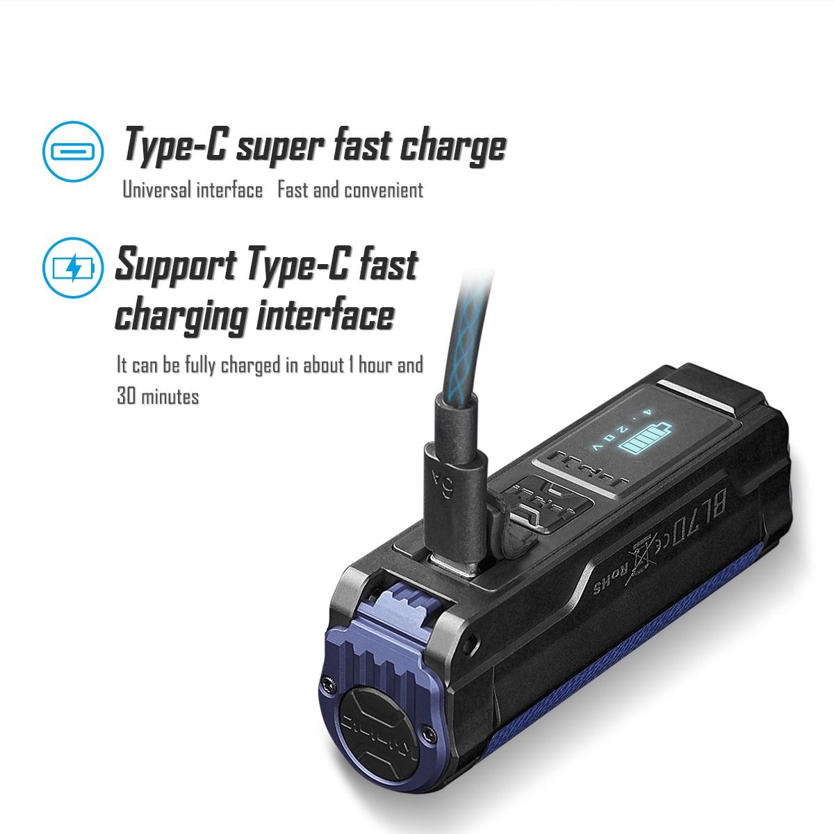 Objevte IMALENT BL70: 6000 lumenů, USB-C nabíjecí EDC LED svítilna pro každý den