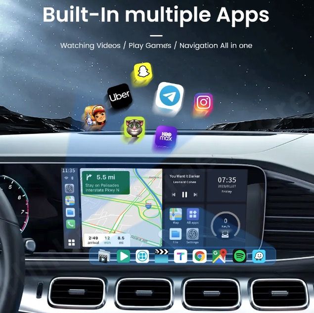 CarlinKit Chytrá TV krabička pro auta | CarPlay Ai Box Android 13 | Auto zábava s YouTube & Netflix