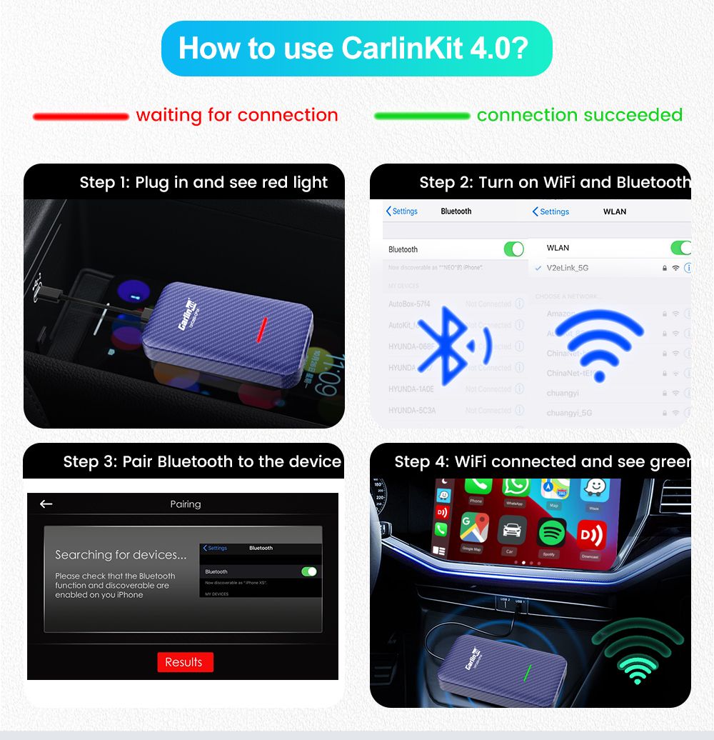 CarlinKit 4.0 Bezdrátový CarPlay Box & Android Auto Adaptér pro Audi, VW, Kia – Plug and Play Upgrade!