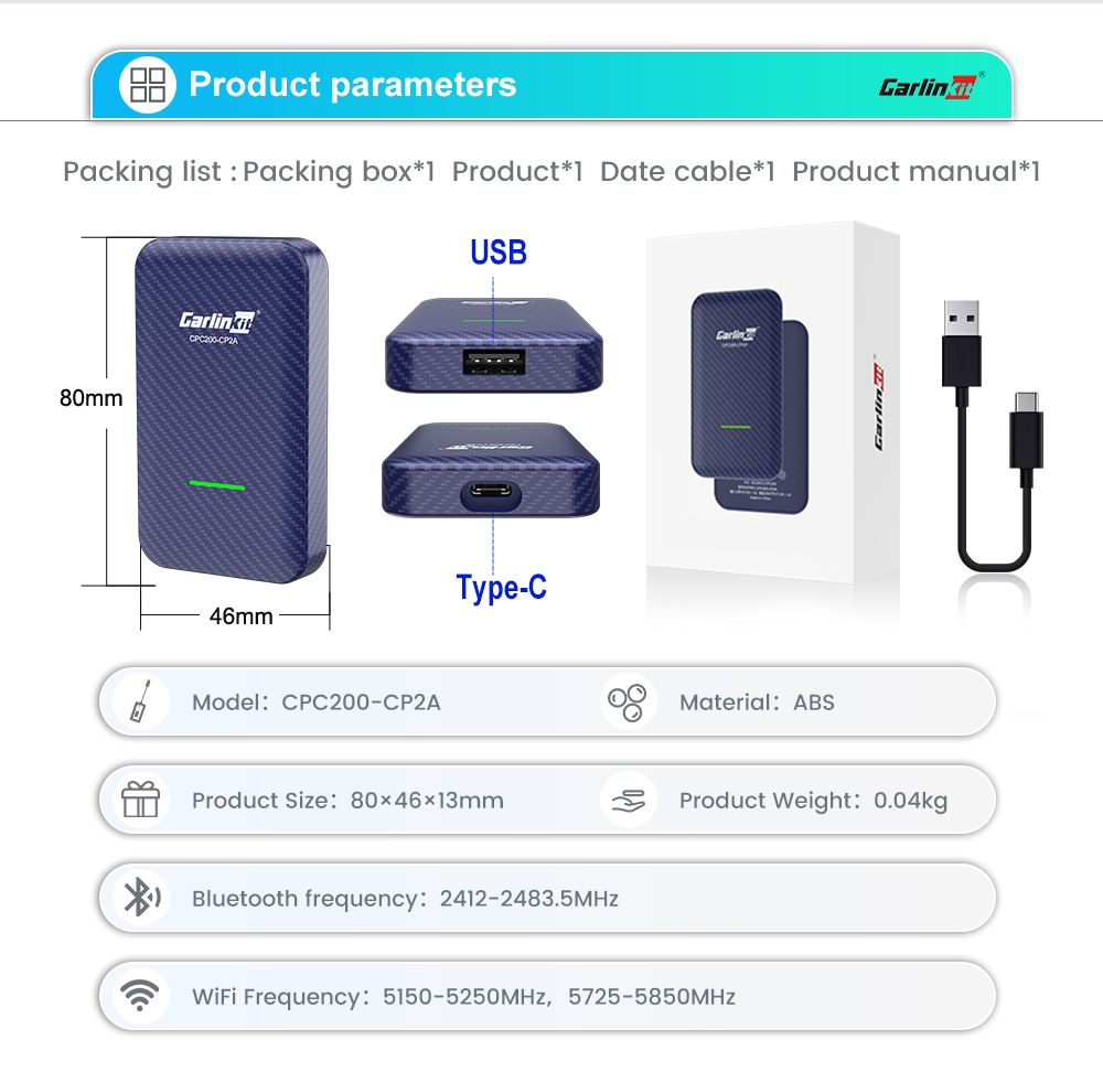 CarlinKit 4.0 Bezdrátový CarPlay Box & Android Auto Adaptér pro Audi, VW, Kia – Plug and Play Upgrade!