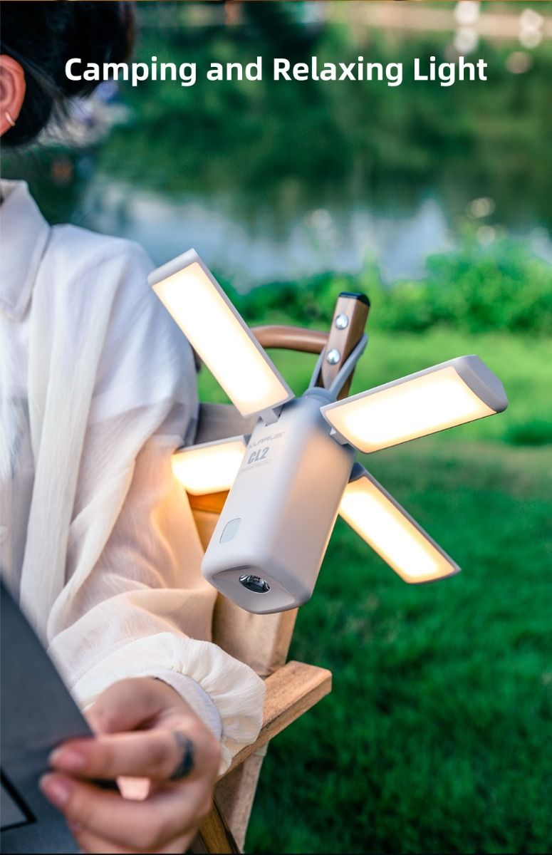 Klarus CL2 Skládací Kempingové Světlo 750 Lumenů - Péče o Oči, 7 Režimů pro Vnitřní i Venkovní Osvětlení