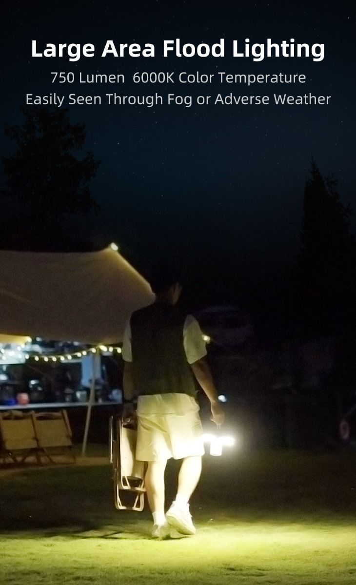 Klarus CL2 Skládací Kempingové Světlo 750 Lumenů - Péče o Oči, 7 Režimů pro Vnitřní i Venkovní Osvětlení