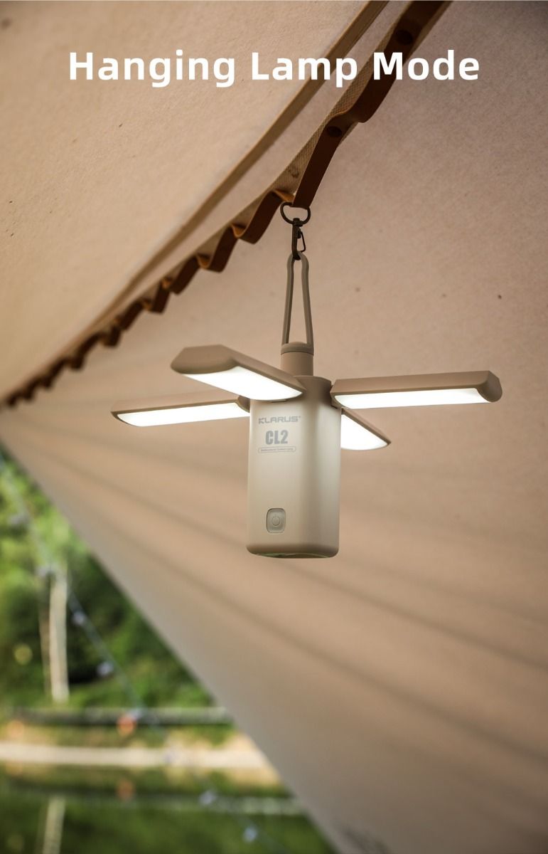 Klarus CL2 Skládací Kempingové Světlo 750 Lumenů - Péče o Oči, 7 Režimů pro Vnitřní i Venkovní Osvětlení