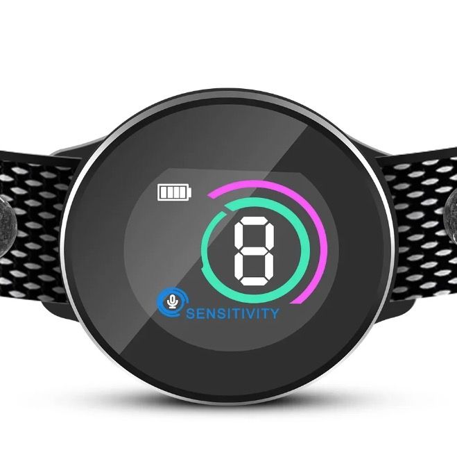 Chytrý automatický obojek proti štěkání pro psy s dobíjecím designem, inteligentním rozpoznáváním štěkání a humánním řešením.