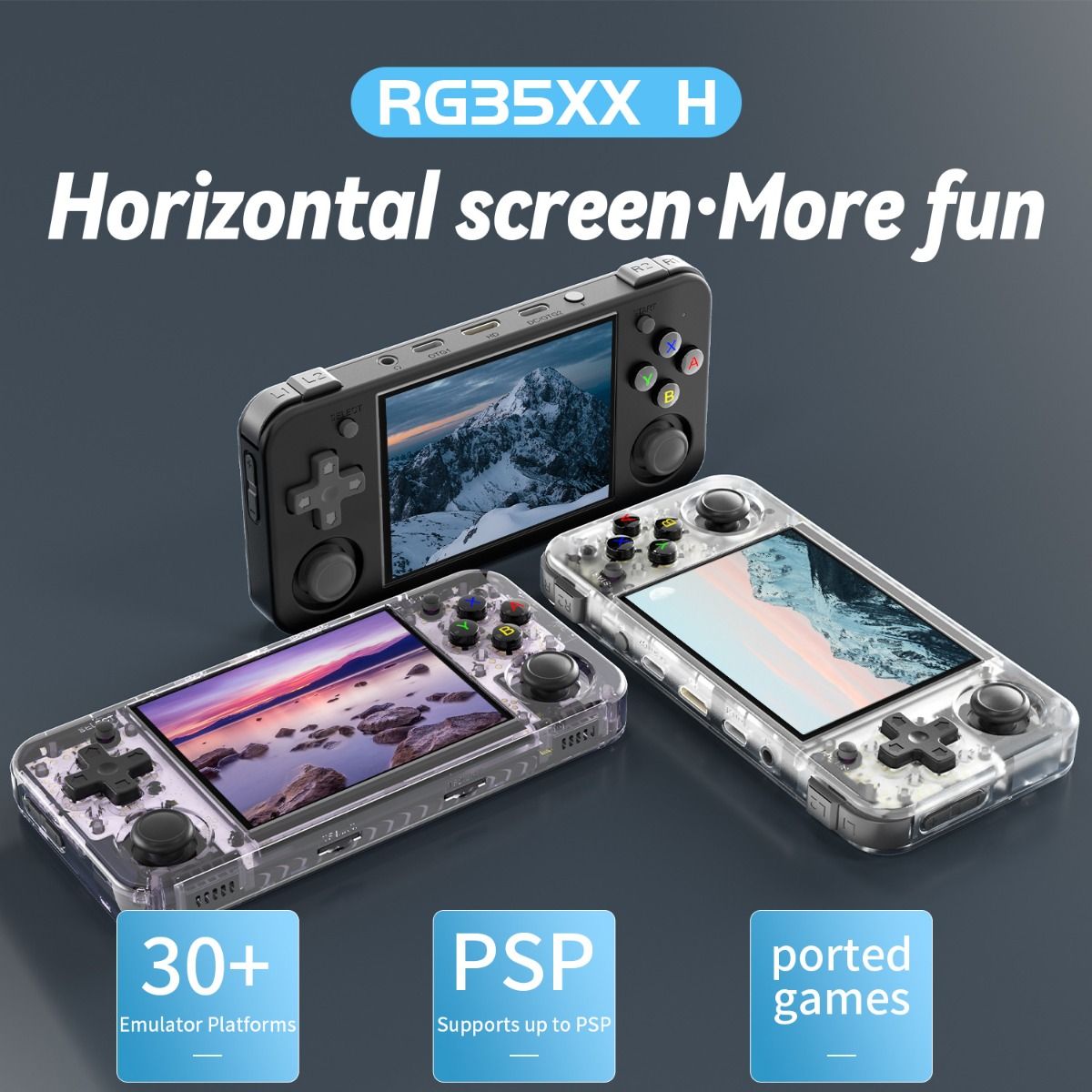 ANBERNIC RG35XX H Kapesní Herní Konzole Linux H700: 5000 Retro Her, IPS Displej, WIFI, Přenosná Zábava!