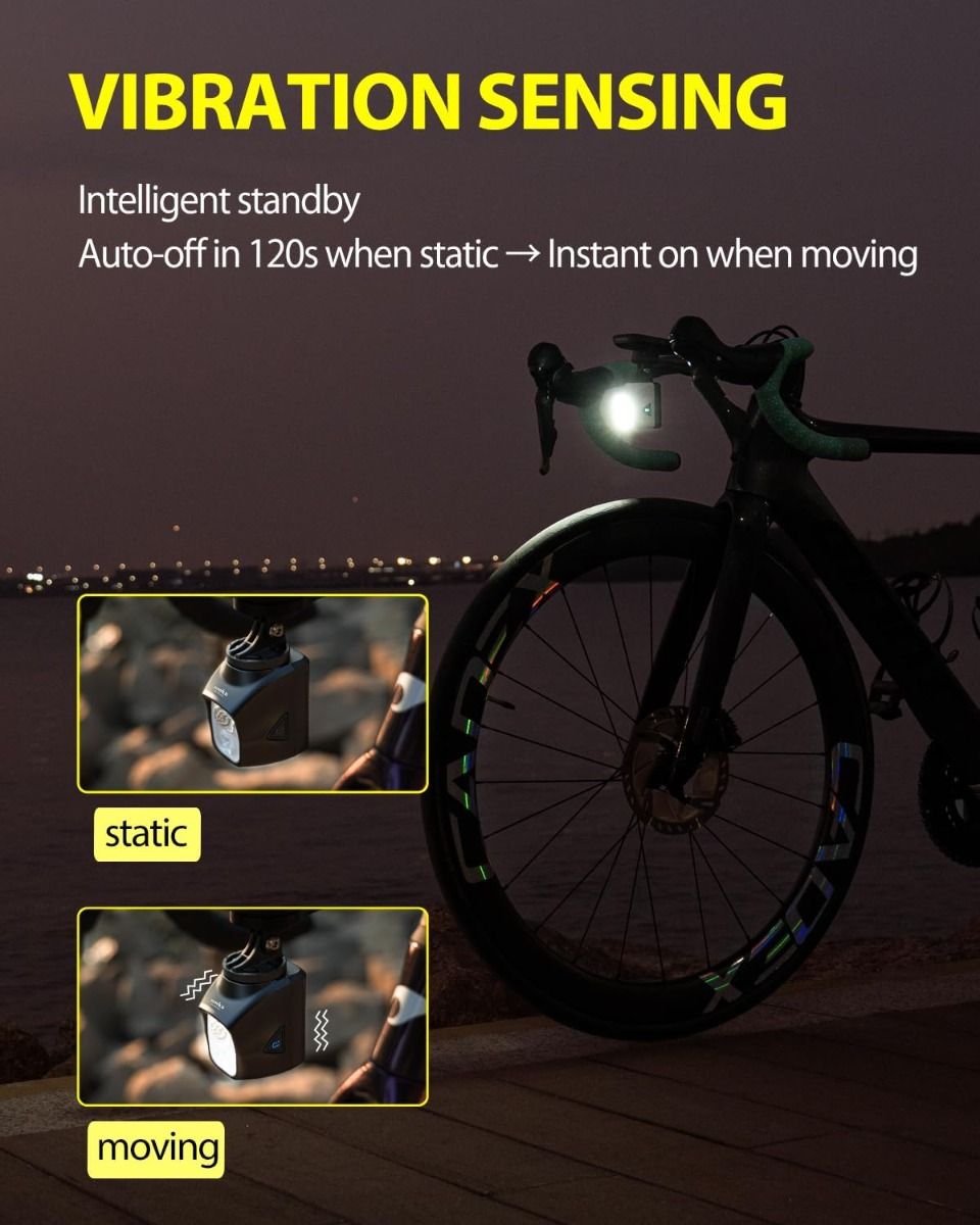 TOWILD DL1700: 1900 lumenů USB dobíjecí světlo na kolo, voděodolné pro noční jízdu.