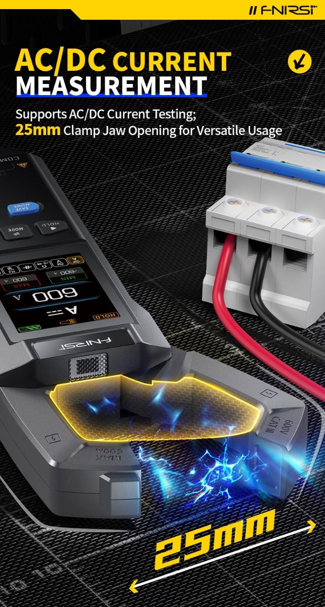 FNIRSI DMC-100: Inteligentní, Plně Automatický Klešťový Multimetr pro Elektrikáře a Kutily