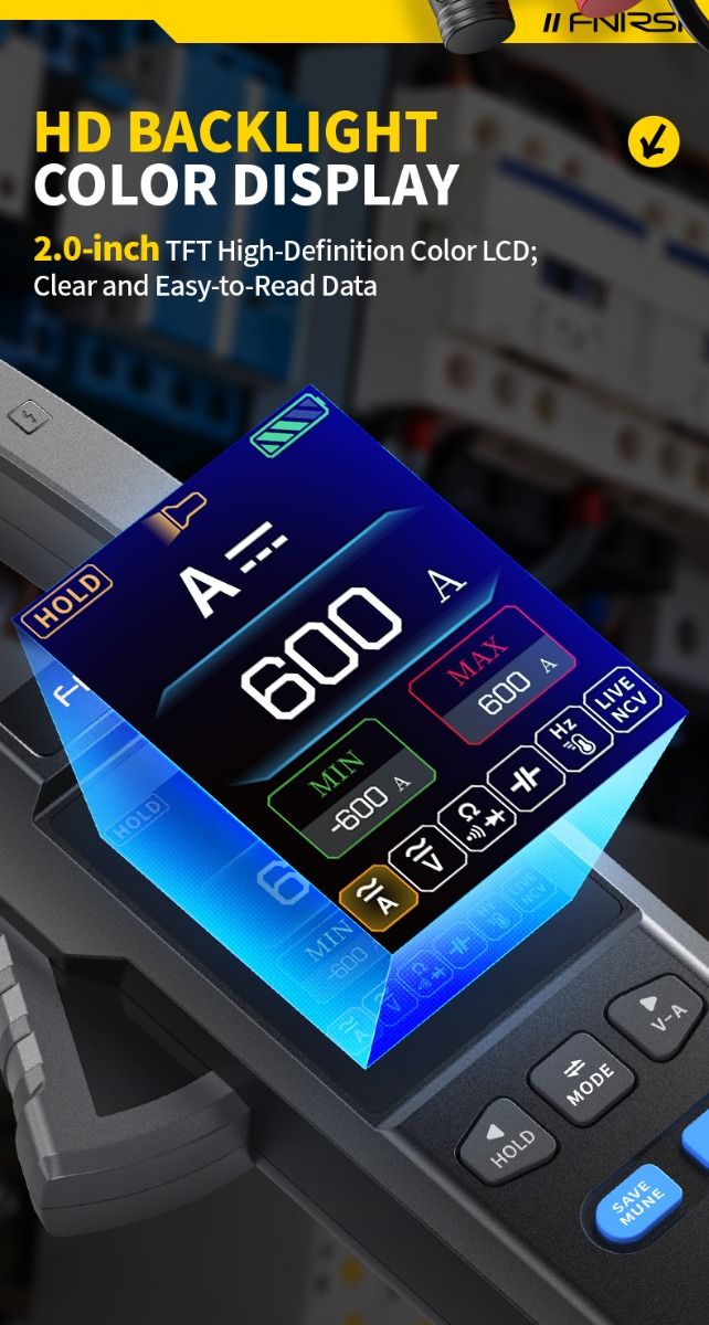 FNIRSI DMC-100: Inteligentní, Plně Automatický Klešťový Multimetr pro Elektrikáře a Kutily