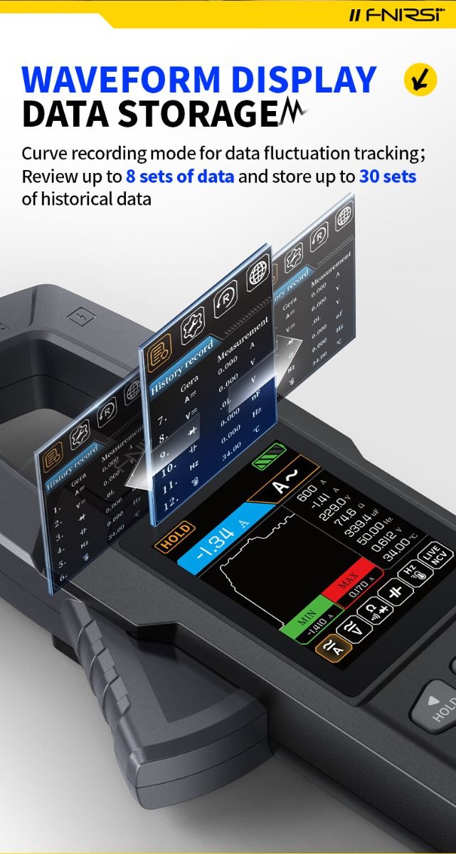 FNIRSI DMC-100: Inteligentní, Plně Automatický Klešťový Multimetr pro Elektrikáře a Kutily