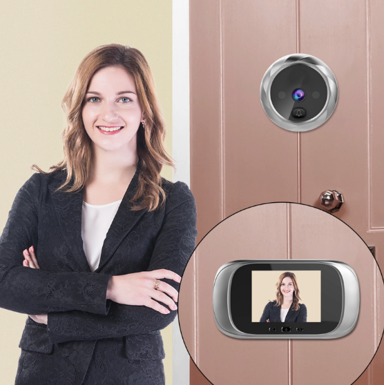 Digitální dveřní kukátko kamera se zvonkem – 2,8" LCD, noční vidění a foto pro bezpečí domova