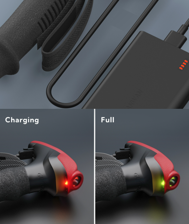 GUITORCH Trail Back: LED Trekové hole lehké hliníkové pro bezpečnost a noční turistiku