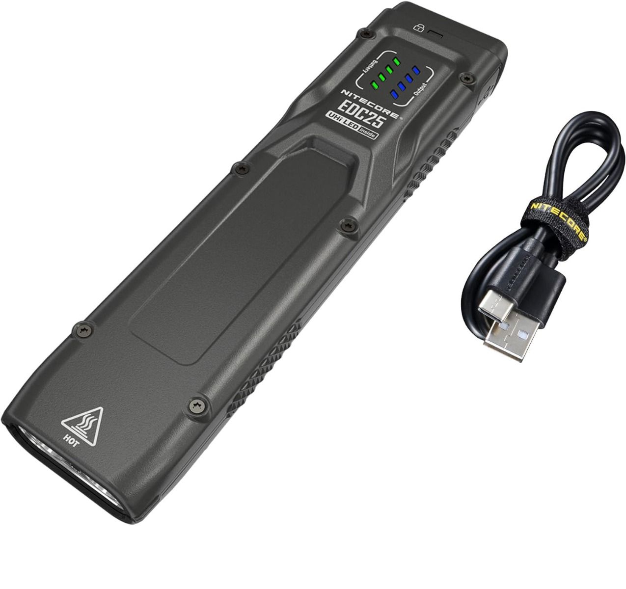 Nitecore EDC25 Kompaktní 3000 Lumen USB-C Svítilna Všestranná Venkovní Vysoký Lumen EDC Svítilna
