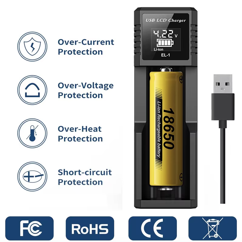 Inteligentní USB LCD Nabíječka pro 18650 3.7V, AA AAA Baterie | Bezpečné & Efektivní Dobíjení