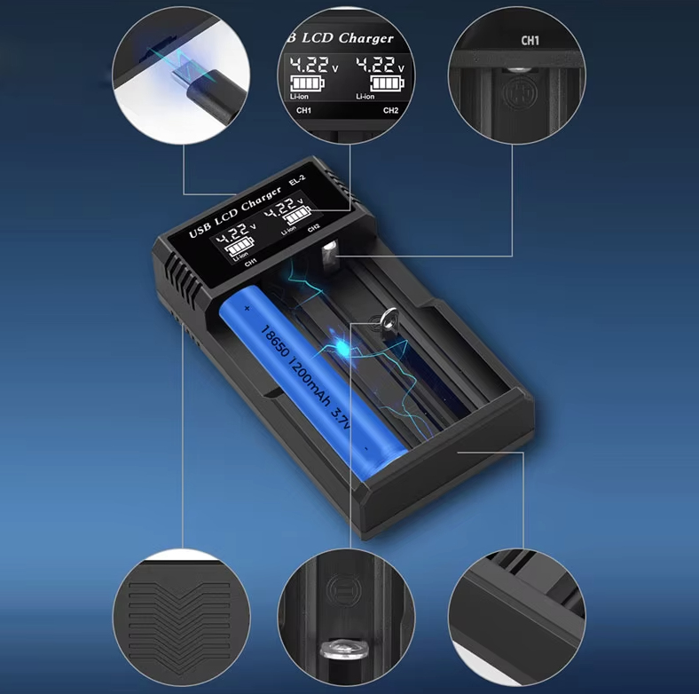 Inteligentní USB LCD Nabíječka pro 18650 3.7V, AA AAA Baterie | Bezpečné & Efektivní Dobíjení