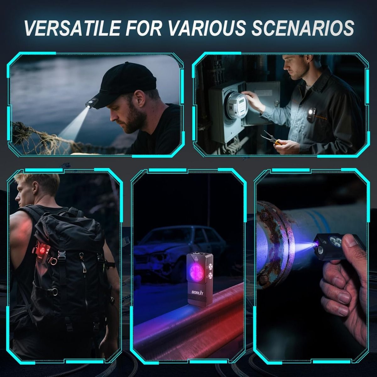 EV30 Mini svítilna 550lm | UV baterka 365nm | USB-C dobíjecí klíčenka pro EDC