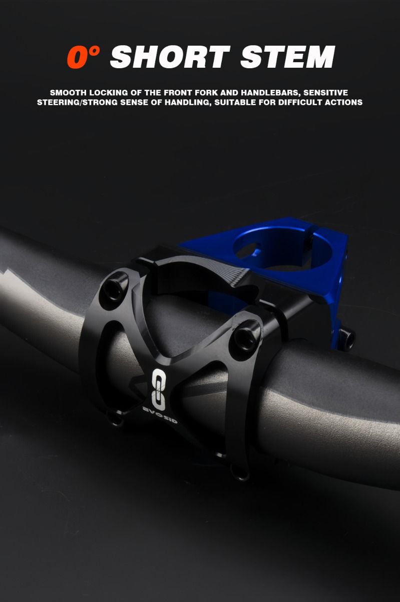 EVOSID Horský představec 31,6mm nastavitelný MTB cyklistický doplněk lehký odolný černá červená titan