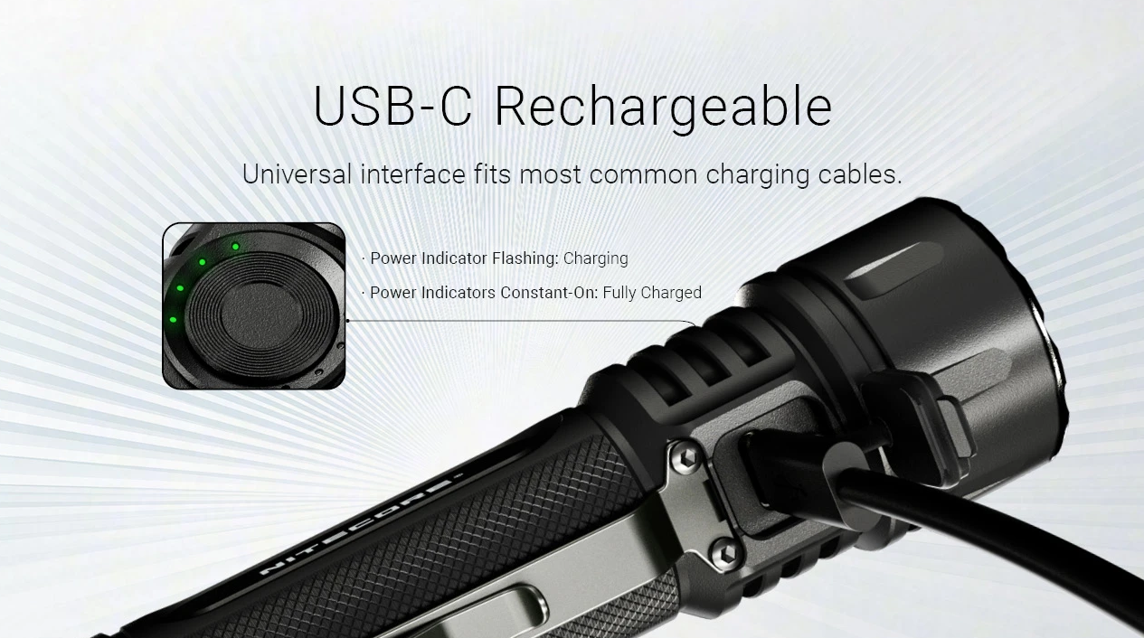 Nitecore EX7 6000 lumenů USB-C nabíjecí svítilna