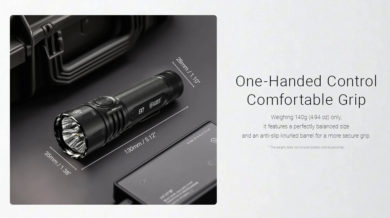Nitecore EX7 6000 lumenů USB-C nabíjecí svítilna