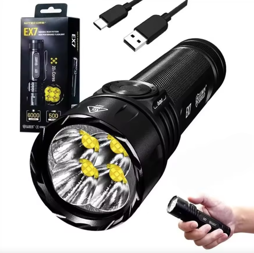 Nitecore EX7 6000 lumenů USB-C nabíjecí svítilna