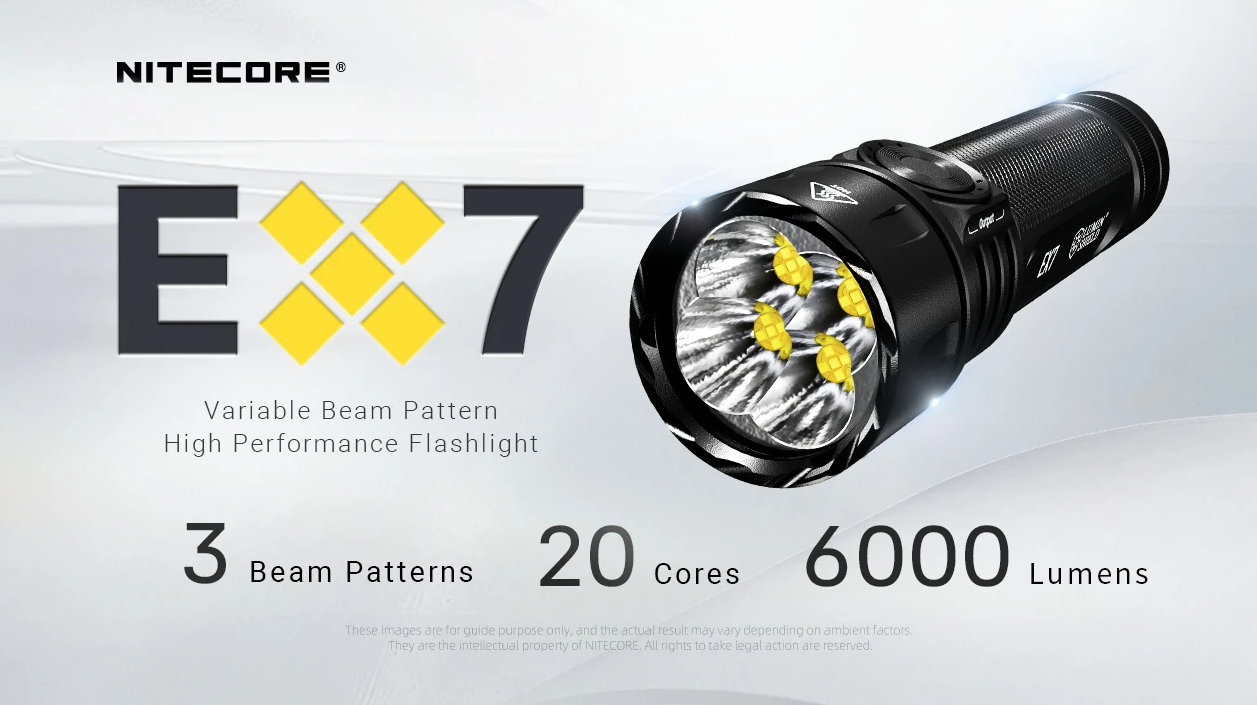Nitecore EX7 6000 lumenů USB-C nabíjecí svítilna
