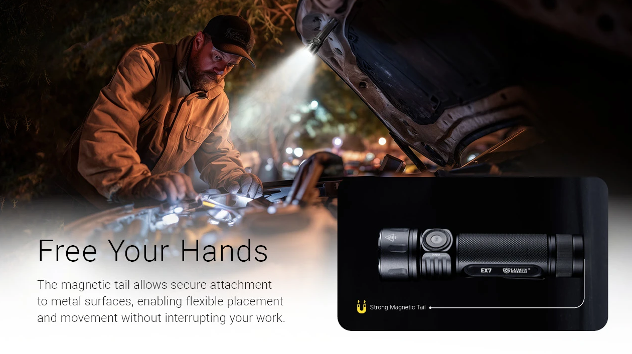 Nitecore EX7 6000 lumenů USB-C nabíjecí svítilna