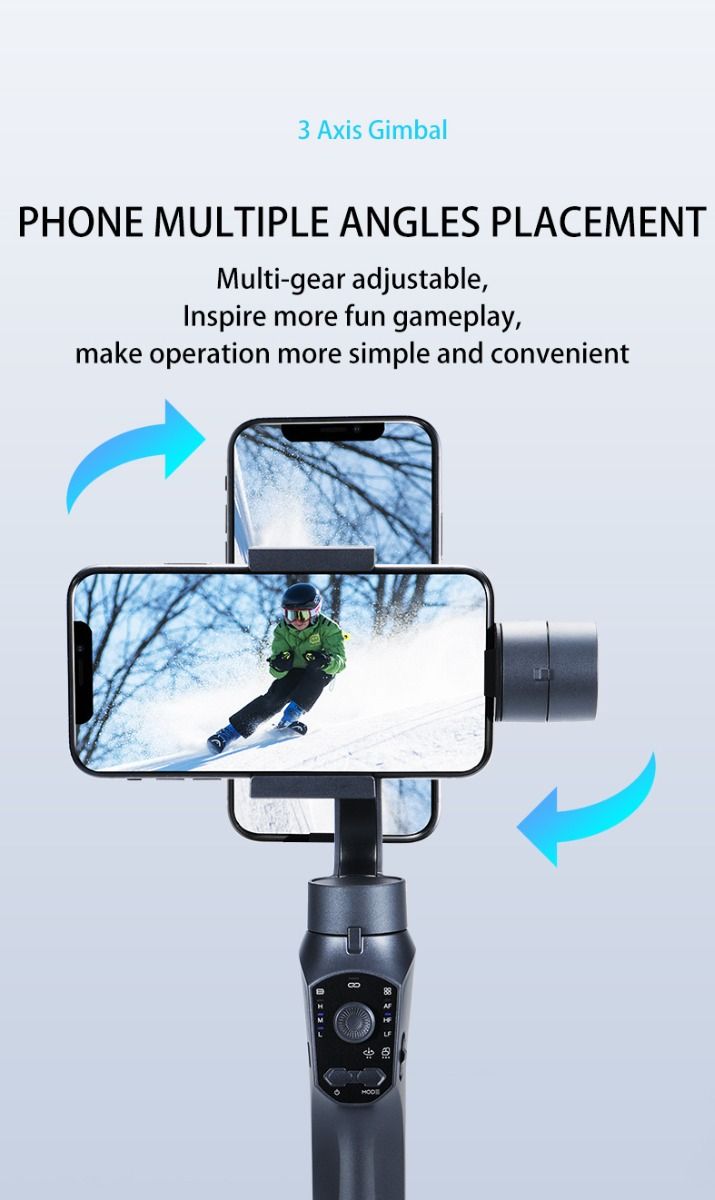 F10 Pro Stabilizátor: 3-osý Gimbal pro Telefon | Plynulá Videa s Android/iPhone | Snadné Natáčení Vlogů!