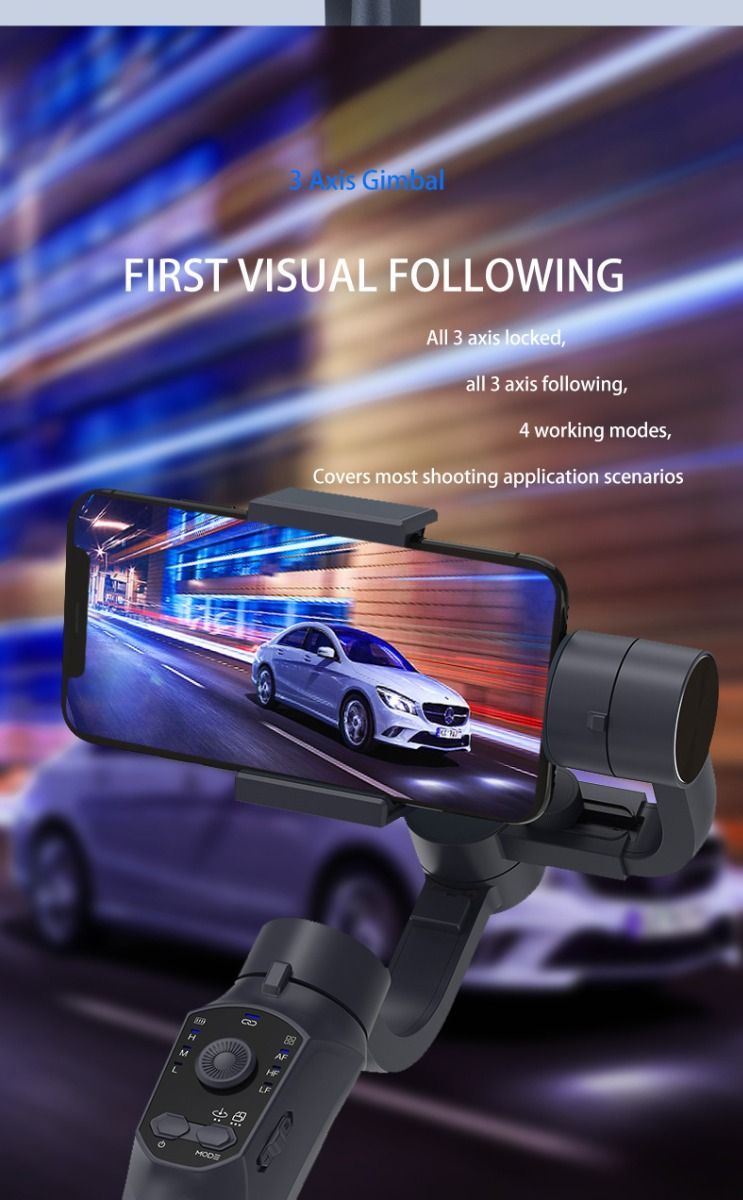 F10 Pro Stabilizátor: 3-osý Gimbal pro Telefon | Plynulá Videa s Android/iPhone | Snadné Natáčení Vlogů!