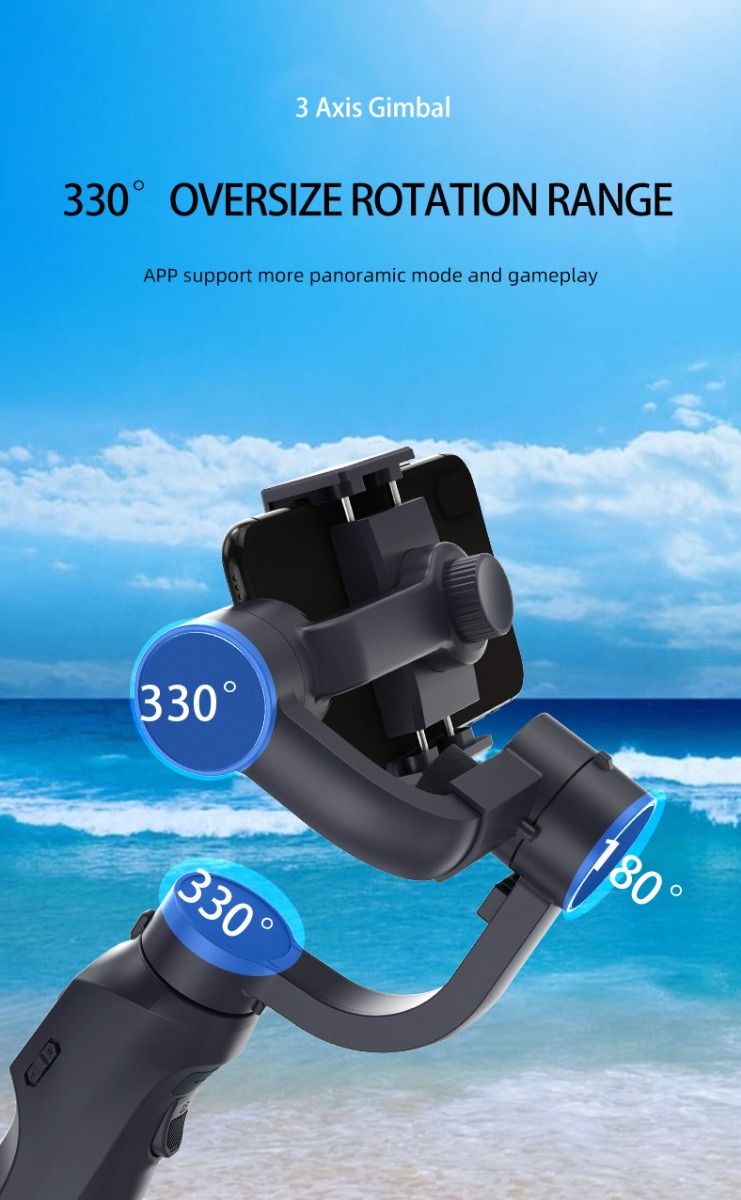 F10 Pro Stabilizátor: 3-osý Gimbal pro Telefon | Plynulá Videa s Android/iPhone | Snadné Natáčení Vlogů!
