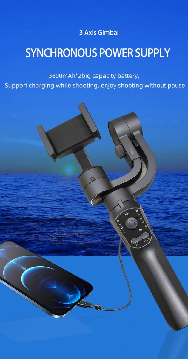 F10 Pro Stabilizátor: 3-osý Gimbal pro Telefon | Plynulá Videa s Android/iPhone | Snadné Natáčení Vlogů!