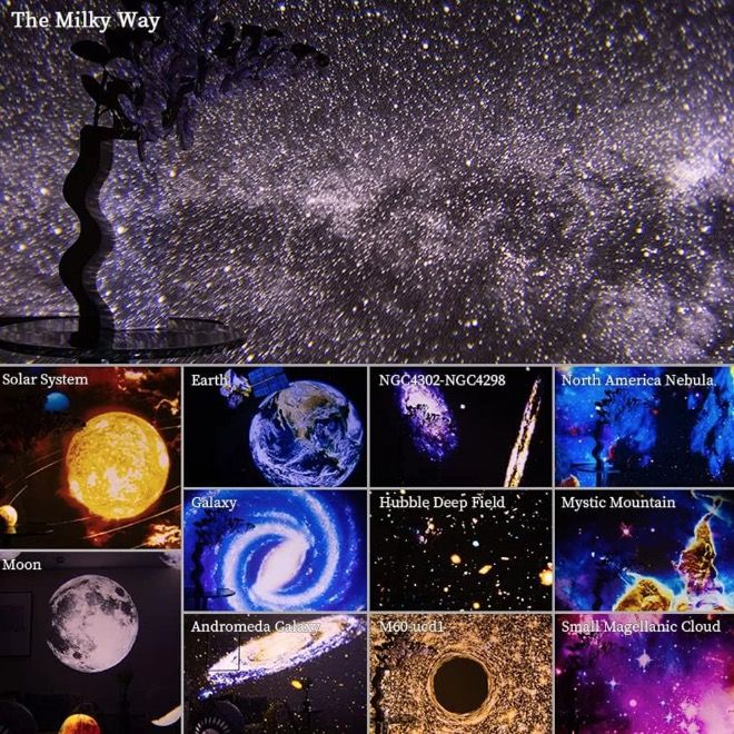 Noční světlo Galaxy Projector | 360° Otočná lampa | HD Projekce pro děti i dospělé | Magická atmosféra