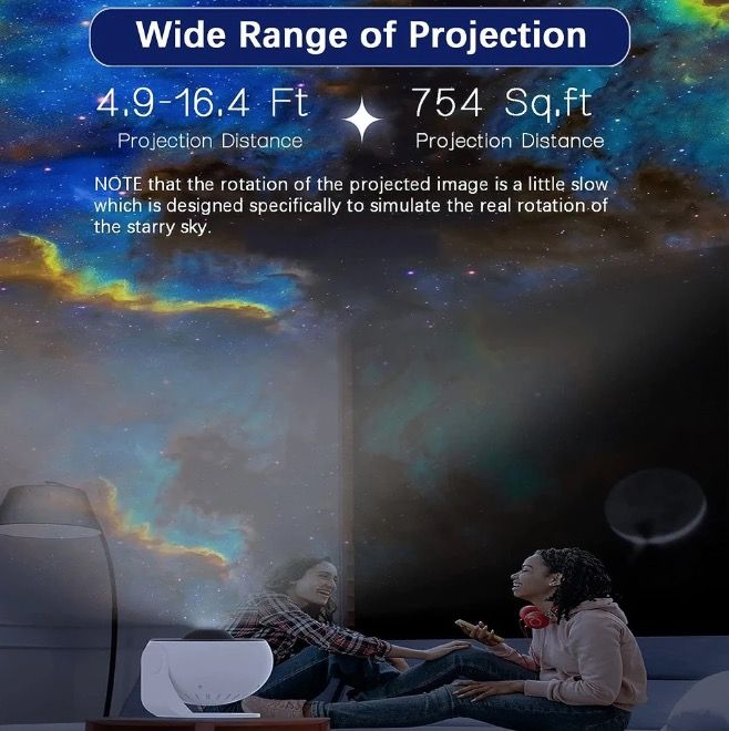 Noční světlo Galaxy Projector | 360° Otočná lampa | HD Projekce pro děti i dospělé | Magická atmosféra