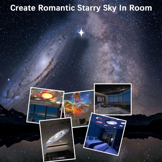 Noční světlo Galaxy Projector | 360° Otočná lampa | HD Projekce pro děti i dospělé | Magická atmosféra