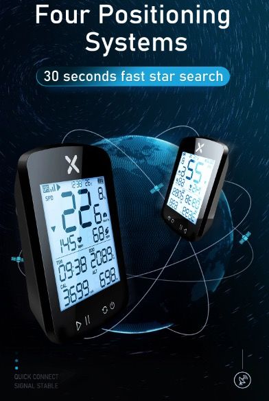 XOSS G+ G2 Cyklistický počítač GPS generace Bezdrátový měřič rychlosti a tracker s vlastním displejem a snímačem srdečního tepu