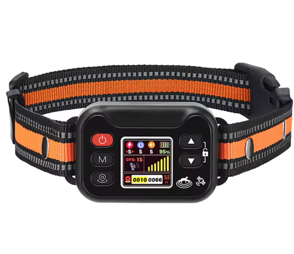 Bezdrátový ohradník pro psy 7-55 kg: GPS ohradník a protištěkací obojek. Dobíjecí, voděodolný.