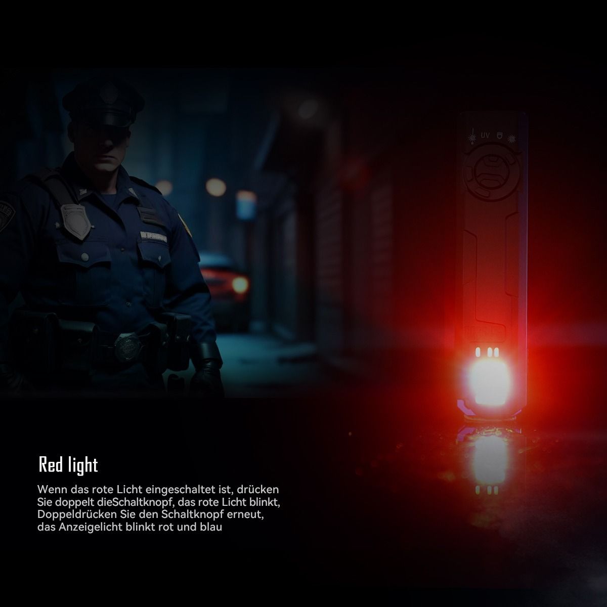 IMALENT GR35: Výkonná 2800lm EDC svítilna s laserem, UV a signalizací. Zelená LED.