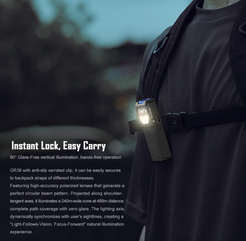 IMALENT GR36 EDC svítilna: 2800 lumenů, USB-C nabíjení, magnetická a super jasná.