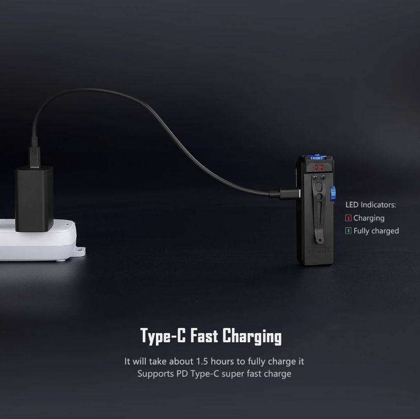 IMALENT GR36 EDC svítilna: 2800 lumenů, USB-C nabíjení, magnetická a super jasná.