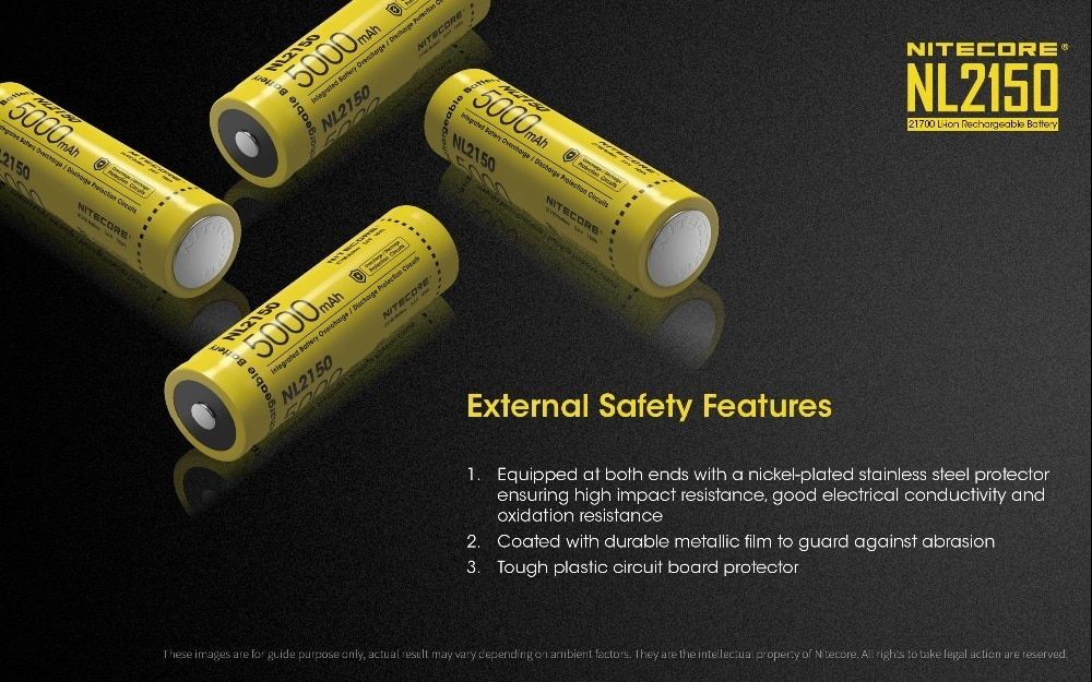 NITECORE NL2150 5000mAh 21700 Baterie – Lehká, Odolná Li-ion Dobíjecí pro Elektroniku a Outdoor!