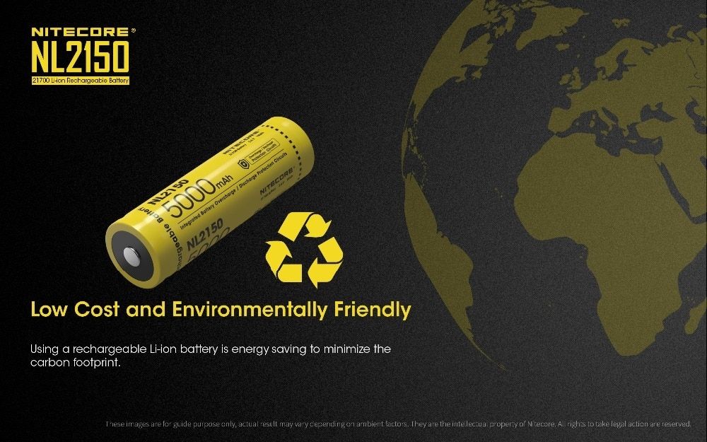 NITECORE NL2150 5000mAh 21700 Baterie – Lehká, Odolná Li-ion Dobíjecí pro Elektroniku a Outdoor!