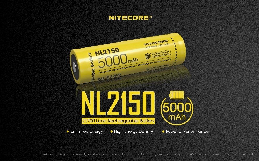 NITECORE NL2150 5000mAh 21700 Baterie – Lehká, Odolná Li-ion Dobíjecí pro Elektroniku a Outdoor!