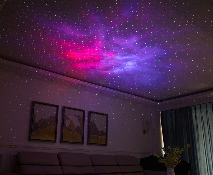 Laser Starry Sky Projektor Nocní Světlo - 7 Barev, Galaxie Projekce, Dárek pro Děti, Útulná Nálada