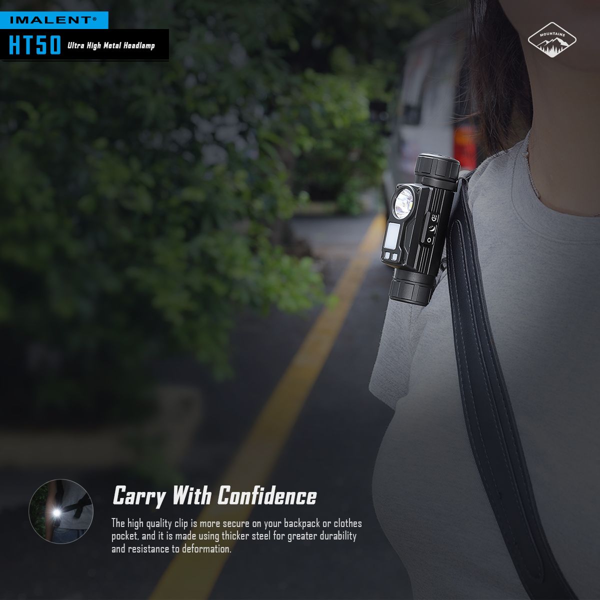 **IMLALENT HT50 Výkonná Čelovka LED | Dobíjecí Pro Dobrodružství | Vysoký Světelný Tok**